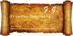 Friedler Gabriella névjegykártya
