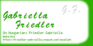 gabriella friedler business card